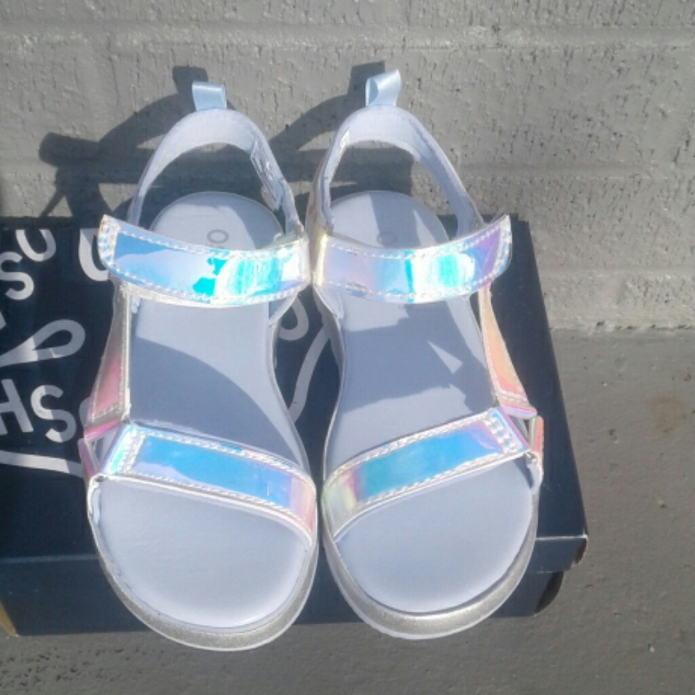 Irridescent and Lavender Sandals